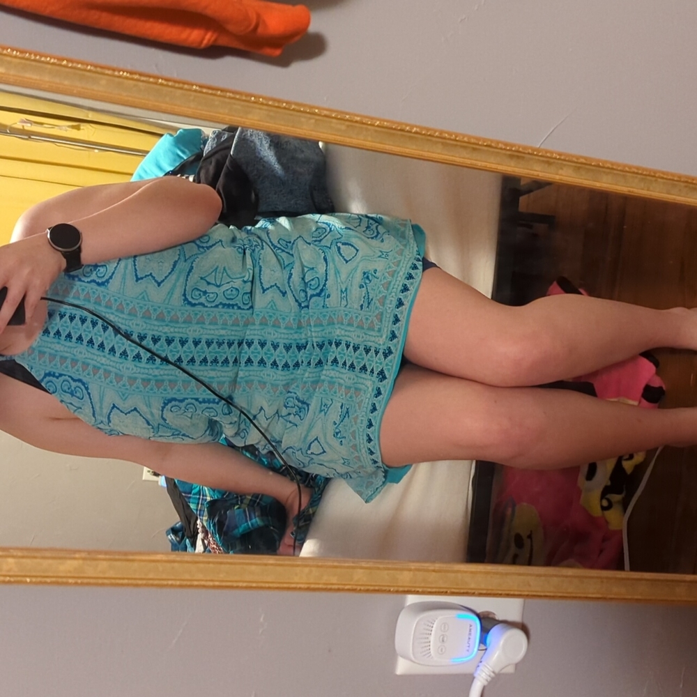 Blue summer dress. Size L. Love Reign